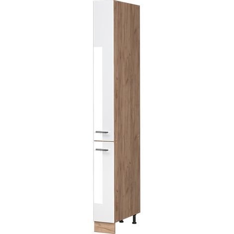 Armadio da farmacia Fame-Line, Bianco lucido/Rovere dorato, 20 cm, Vicco (1/5)