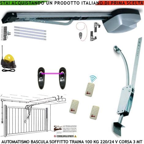 BASCULANTE CONTRAPPESI 100 KG MOTORE 220/24 V AUTOREVERSE ARCHETTO FOTOCELLULE 3 RADIOCOMANDI FARO ANTENNA (1/5)