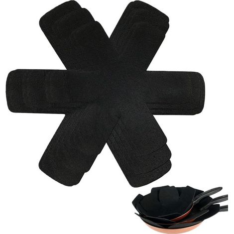 Ensemble de protections pour ustensiles de cuisine - 6 tapis isolants thermiques en 3 tailles (20/30/38 cm) - Protège les plans de travail des rayures (1/5)