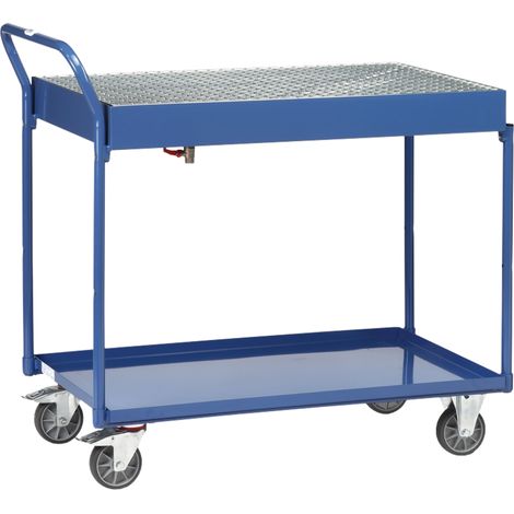 Carro de mesa con bandeja de aceite y rejilla de 1000x600 mm