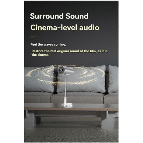 720p-Videoprojektor, WLAN, Bluetooth, unterstützt 4K 3D, Surround-Sound, EU-Anschluss