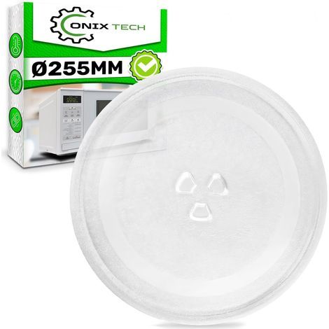 1 Plateau Micro Onde Verre 25,5 Cm 3 Pieds Fixation Compatible Daewoo Galanz (1/5)