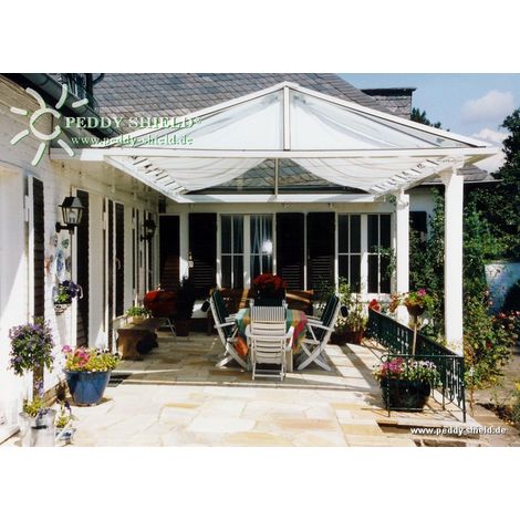 Bausatz Pergola mit Montagewinkeln mit 14 m Edelstahlseil (1/5)