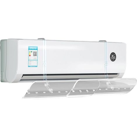 Déflecteur d'air pour climatisation, guide d'air robuste, réglable et transparent, rétractable pour un confort optimal à la maison et en appartement (1/5)