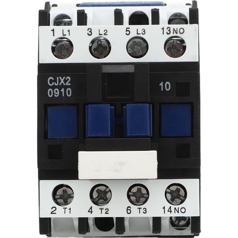 Contacteur de puissance électrique 9A – Tension 230V – Contact argenté triphasé – Installation sur rail Din pour moteur AC - AC 9 A (1/5)