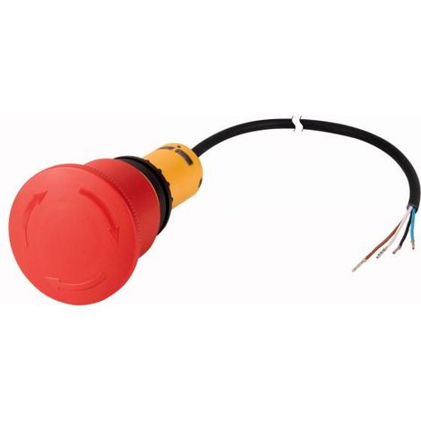 Boutons d'arrêt d'urgence RMQ Compact 45 mm coup de poing large déverrouillage par rotation 1o/1f EATON C22-PVT45P-K11-P62