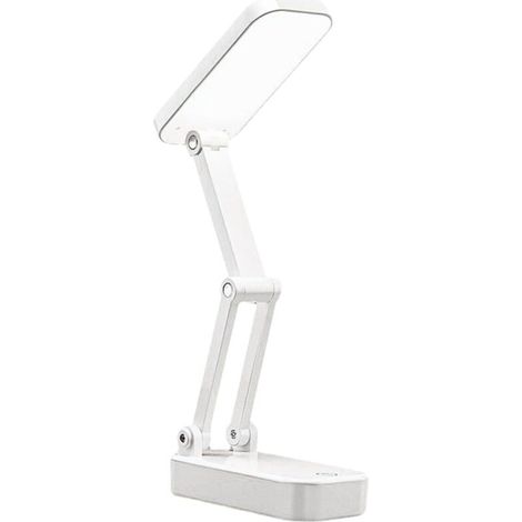 Lampe de bureau pliable, rechargeable et portable, blanche, lampe d'étude de protection des yeux, adaptée à la maison et au dortoir, lampe de bureau à intensité variable, commande tactile
