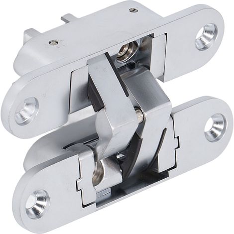 Charnière invisible 180° en alliage de zinc, réglable, pour porte pliante d'armoire, paire 2 pièces (1/5)