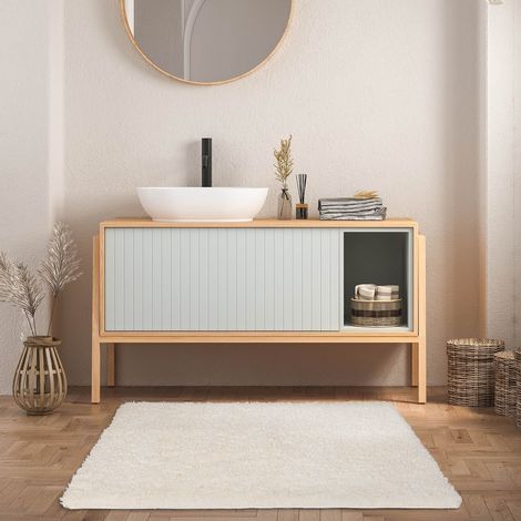 Tapis de bain Sky Soft Polyester Ivoire Crème 80 x 150 cm