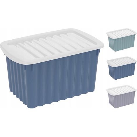 Boîte de rangement en plastique avec couvercle 30x20x16 cm (1/2)