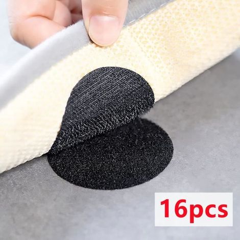 Antiderapant Autocollants de Tapis d'angle - 3M - Noir - 5.3cm - 16pcs - Lavables et Réutilisables (1/4)