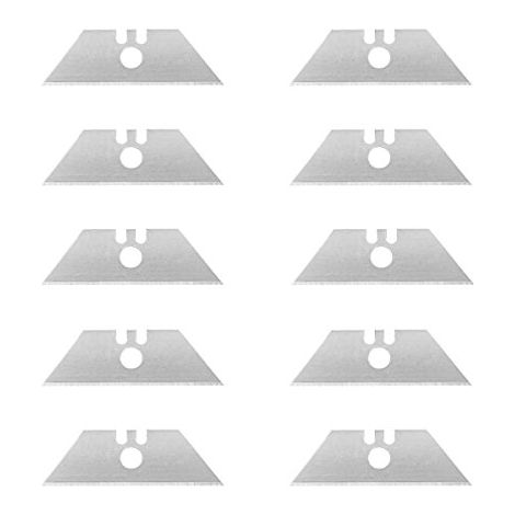 WEDO 7882 CUCHILLAS DE REPUESTO PARA CORTADORES IZQUIERDOS TRAP ZE, PAQUETE DE 10, 61 X 19 MM, PLATA