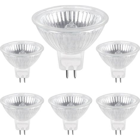 Ampoule Halogene GU5.3 50W 220V, 680lm Blanc Chaud 2700K Dimmable, Ampoule Spot Halogène MR16, pack de 6 (1/4)