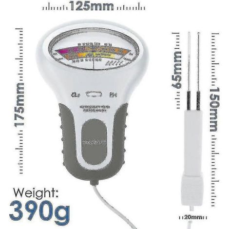 Analyseur De Qualité D Eau - Testeur Numérique De Ph Et De Chlore Pour Piscine Et Spa - Sonde Incluse - 1 Unite (1/3)