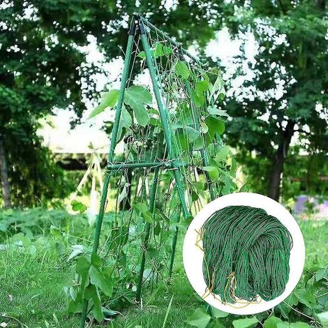 Ranknetz für Kletterpflanzen, Garten-Rankgitternetz 5 m x 1,8 m, Rankhilfenetz, Befestigungsnetz, Gartennetz Starlight