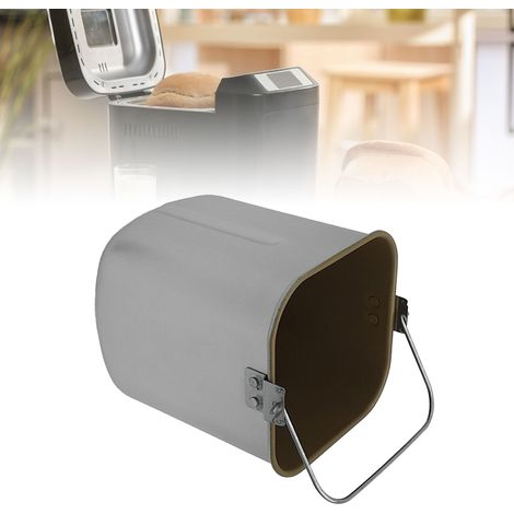 Cuve de Pain Mixing Bread Bucket Anti-Stick Coated Aluminium Alloy pour Remplacement de Machine à Pain (143x143x194mm, Aluminium Alloy, 580g, 1 x Bucket + 1 Accessoire) (1/5)