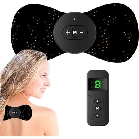 Masajeador electrónico de pulsos EMS, mini máquina TENS para recuperación y relajación muscular.