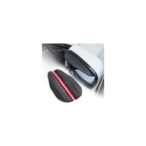 2pcs rétroviseur parepluie parefumée parefumée universel en fibre de carbone rétroviseur latéral pluie sourcil pour voitures rétroviseur couverture accessoires (fibre de carbone) (1/4)