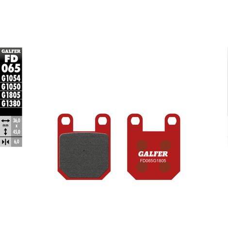 PLAQUES DE FREIN GALFER KH115 ESSAI