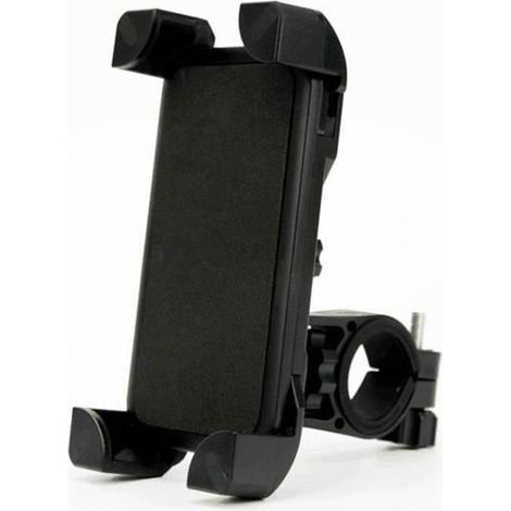 Supporto per telefono - Tipo universale - Manubrio per mountain bike - Rotazione a 360° - Regolabile 5-10 cm - Nero (1/4)