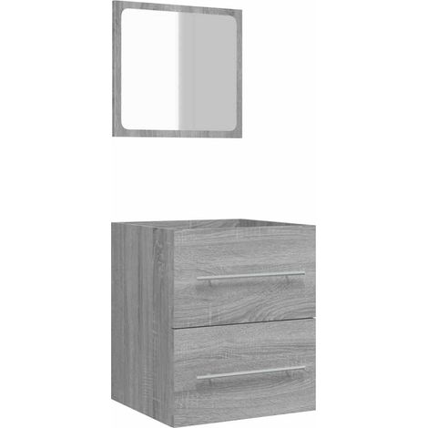 Armoire de salle de bain avec miroir Sonoma gris 41x38,5x48 cm