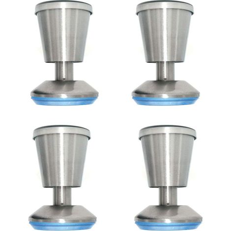 Lot de 4 pieds de meuble en acier inoxydable Hauteur 80 mm Hauteur réglable 0-5 mm (1/5)