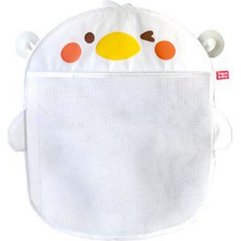 Pochette de rangement de jouets de bain en filet imperméable, grande capacité avec ventouses, motif cartoon blanc (1/5)