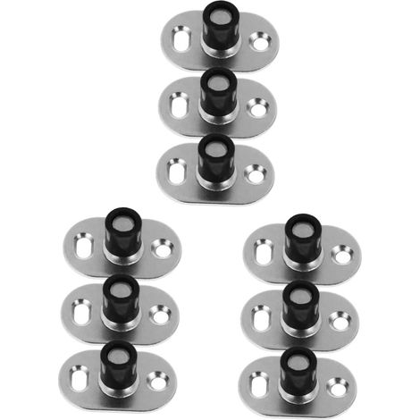 9 pièces guide de sol pour porte de grange coulissante, inox (1/5)
