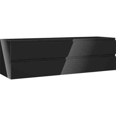 Mexen Orio mobile bagno sottolavabo 160 cm, 2 cassetti, nero lucido - 91A10-16047-2-BFF70 (1/5)