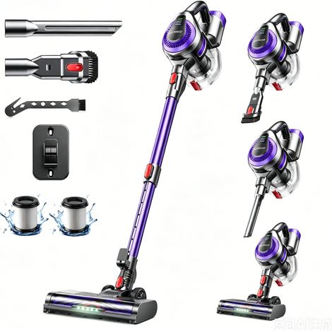 Laresar V10 Lite 38000Pa Aspirapolvere senza fili Palmare Forte pulsante di aspirazione Elettrodomestico intelligente per tappeti Capelli 45 minuti (1/5)