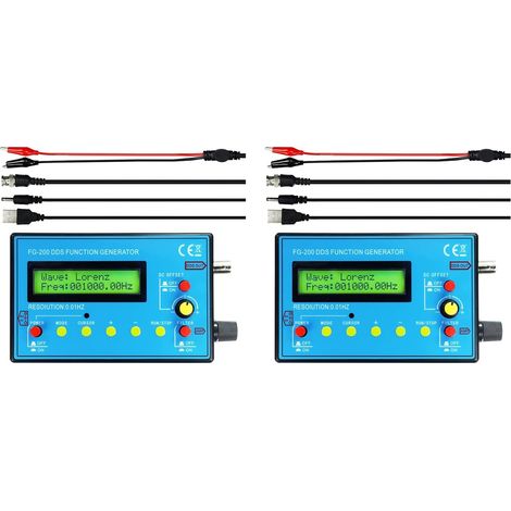 2X FG-200 DDS Fonction Générateur de Signal Compteur de Fréquence 0,01 Hz -500 KHz Module de Source de Signal Sinus + Carré + Forme D'Onde en Dents de Scie (1/5)