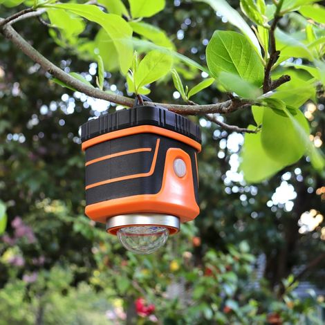 Lampada da campeggio a LED da 1000 lumen con 4 modalità di illuminazione, faretto a intensità regolabile, alimentazione a batteria. Adatta per passeggiate notturne, tende e interruzioni di corrente. (1/4)