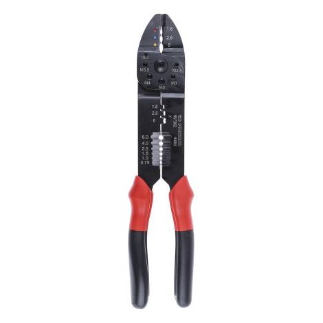 Facom – Pince à sertir cosse pour câbles isolés 1,5-6 mm² – Dénudage 0,75-6 mm² – Fonction coupe-câble intégrée – Outil professionnel
