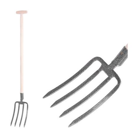 Gabel GD-029O, 4-zinkig, Grabgabel geschmiedet, mit Stiel T