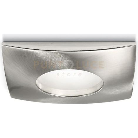 GFA376- FARETTO DA INCASSO IP65 NICKEL SPAZZOLATO QUADRATO 8,4X8,4 ATTACCO GU10