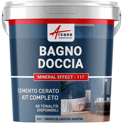 Microcemento bagno e doccia: microcemento impermeabile - 5 m² (in 2 strati) Grigio Bluastro Anatra - ARCANE INDUSTRIES
