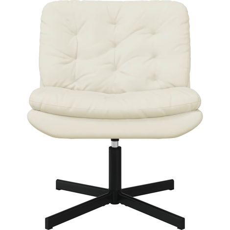 Maison Exclusive - Poltrona Relax con Base Girevole Crema 63 x 75 x 76 cm Velluto