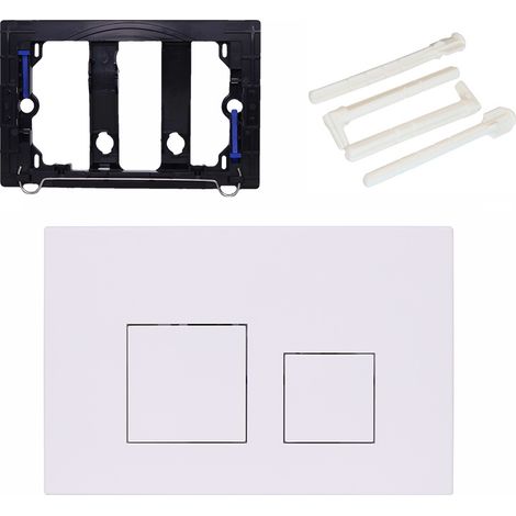 Spülpanel für SIGMA-Spülkästen – Mattweiß für Sigma 01/20/30 & UP300/320 – Zweifach-Tasten-Aktivierung mit Wassersparfunktion – Material Kunststoff mit Edelstahl/Zink-Komponenten – Passend für alle Si