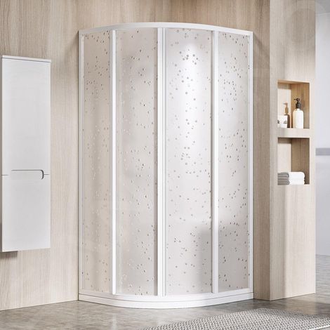 Ravak Supernova - Cabine de douche quart de rond en quatre parties SKCP4-80, 775-795 mm, blanc/Pearl 3114O10211 (1/4)