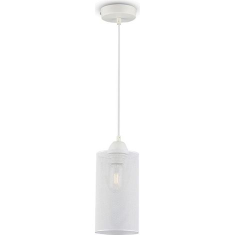 Lámpara de araña cilíndrica LED V-TAC de metal con portalámparas E27 (máx. 60 W), color blanco mate (1/5)