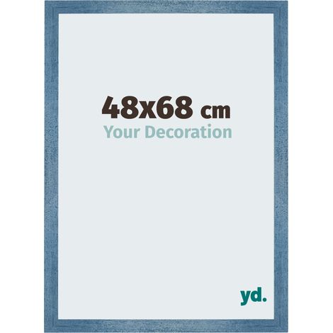 Cadre Puzzle 48x68 cm - Bleu Brillant Patiné - MDF - Mura. (1/5)
