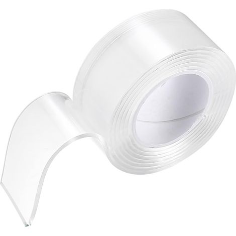 Ruban Adhésif Nano - Réutilisable À L’Eau - Élastique Et Sans Trace - Pour Murs Portes Fenêtres - 3 Cm × 1 M (1/5)