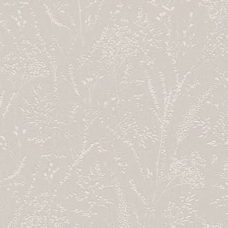 Ton-in-Ton Tapete Profhome 397661 Vliestapete strukturiert mit floralen Ornamenten schimmernd braun beige weiß 5,33 m2