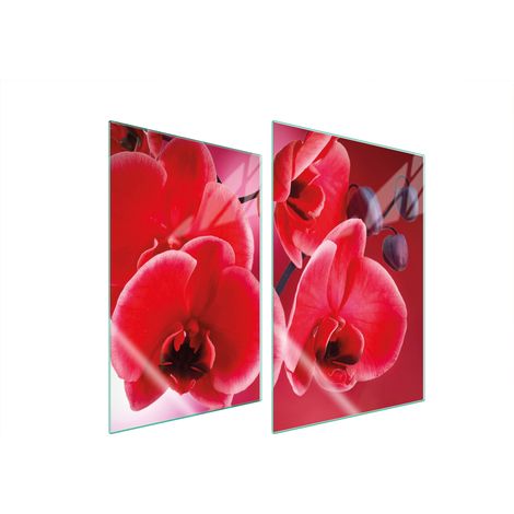 GLASSCHUTZPLATTE FÜR KÜCHE 2x35x52 ORCHIDEE (1/5)