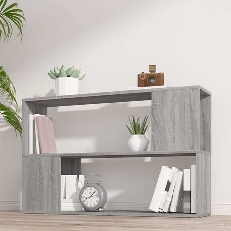 Bibliothèque Étagère de Rangement - pour Bureau Salon Chambre Cuisine Sonoma gris 100x24x63 cm Bois d'ingénierie BV650571 - BonneVie (1/5)