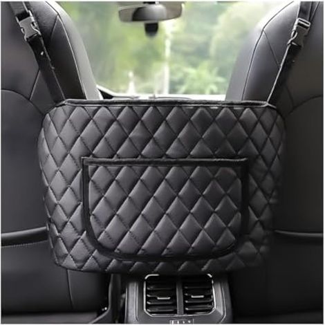 Ohleats Support de sac à main de voiture entre le siège, poche de rangement en cuir de grande capacité pour siège avant, organiseur de console automobile, barrière intérieure de siège arrière pour (1/5)