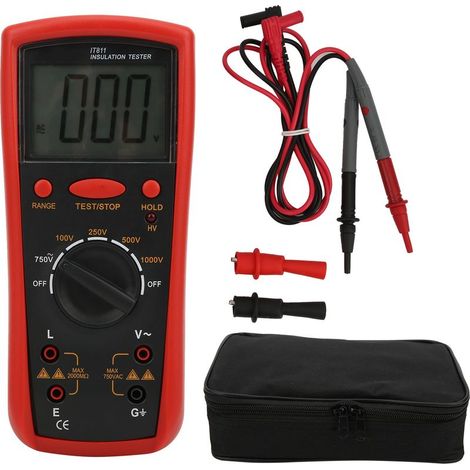 IT811 Testeur de Résistance d'Isolement Numérique avec Affichage LCD pour Outils Électriques (1/5)