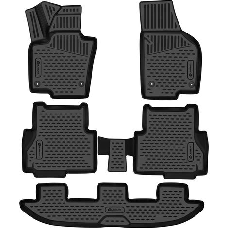 KIT TAPPETINI 3D COMPATIBILE CON SEAT Alhambra, 2017-, MPV, Mk2 (7N), (Europe), 5 pcs.  TAPPETINO IN GOMMA TPE  BORDO ALTO 3D ANTISCIVOLO IMPERMEABILE