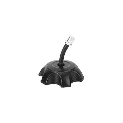 Tapón universal de plástico para depósito de combustible de motocicletas todoterreno y quads, con manguera de ventilación y válvula de drenaje (plateado).