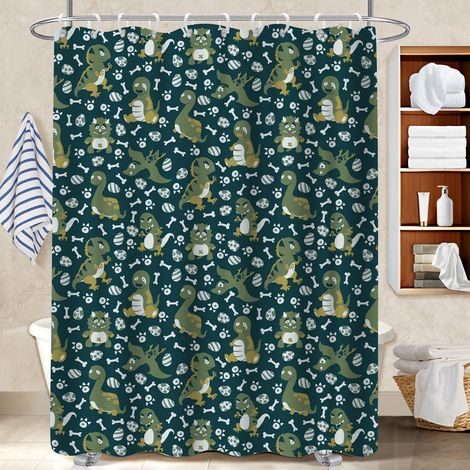 Rideau de douche 180x180 souple et fluide polyester pour salle de bain pour une déco moderne (1/5)